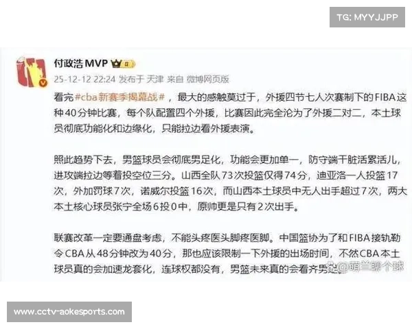 CBA联赛外援政策调整效果初显，本土球员数据提升